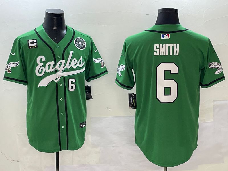 Men Philadelphia Eagles #6 Smith Green three generations Jointly Name 2025 Nike Limited NFL Jersey style 7->philadelphia eagles->NFL Jersey